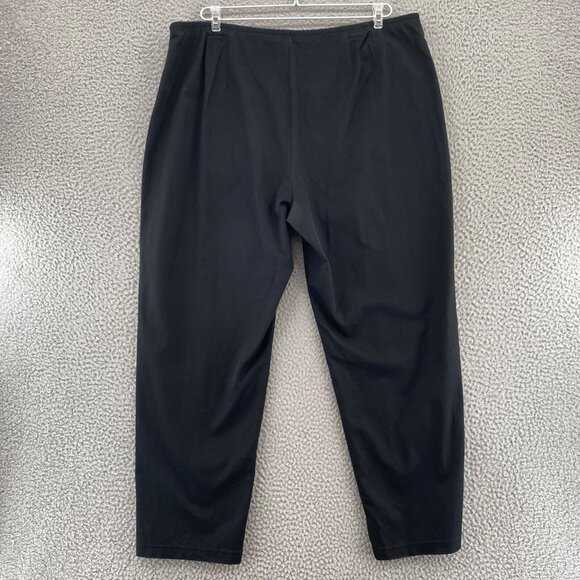 Eileen Fisher Pants Womens Extra Large Black Tapered Leg Stretch Ankle Career - Picture 3 of 11